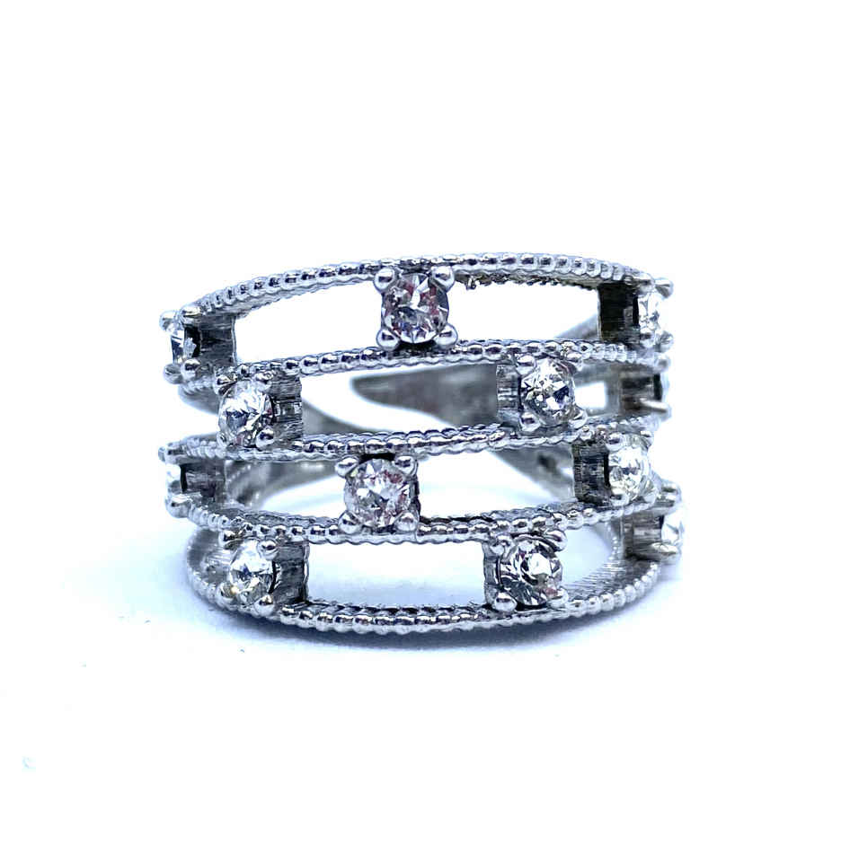 Bague pour femme en argent 925, zircons - SLR03 - Arezzo