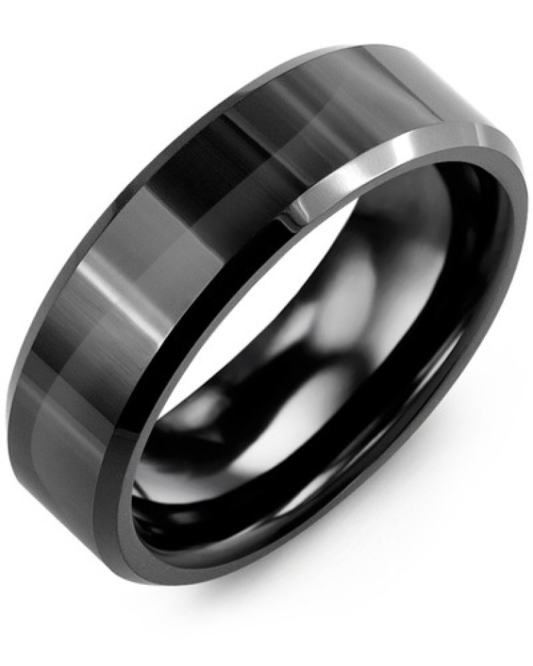 Bague pour homme en céramique - RGI700CC - Madani