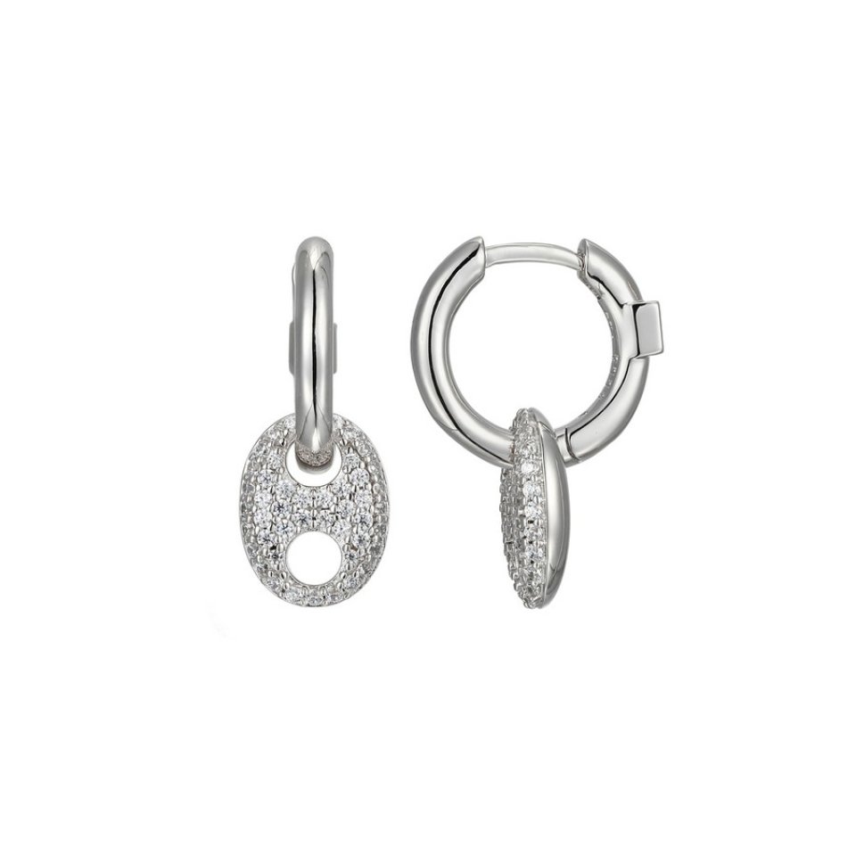Boucles d'oreilles pour femme en argent 925, cubic zirconium - R2LCQA000N - ELLE