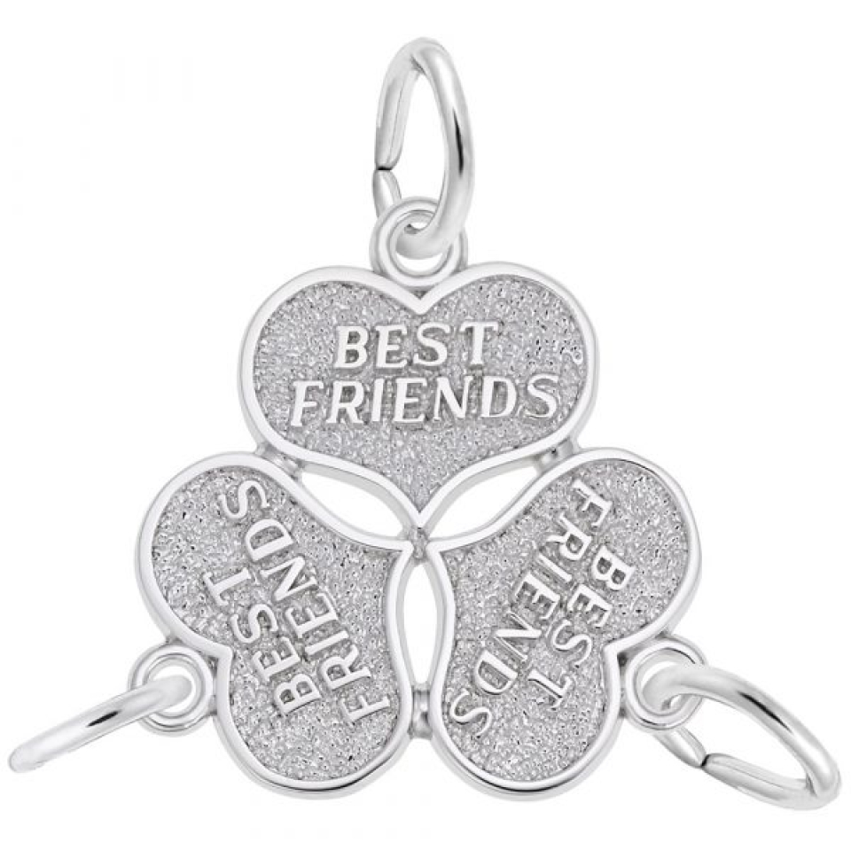 Pendentif en argent 925, trio de meilleurs amis - 10-7741-000 - Rembrandt Charms