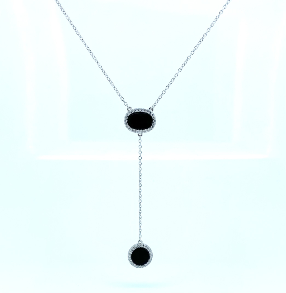 Pendentif pour femme en argent 925, cubic zirconium - BN3827ONYX - Danny's silver