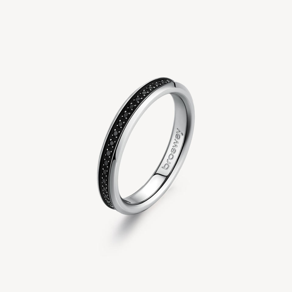 Bague pour homme en stainless, cubic zirconium - BIK37B - Brosway