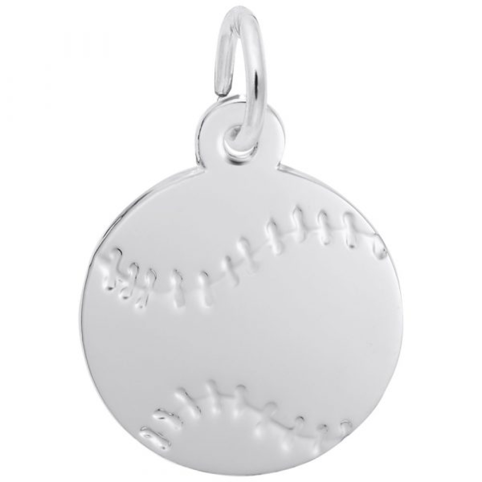 Pendentif en argent 925, balle de baseball - 7788 - Rembrandt Charms