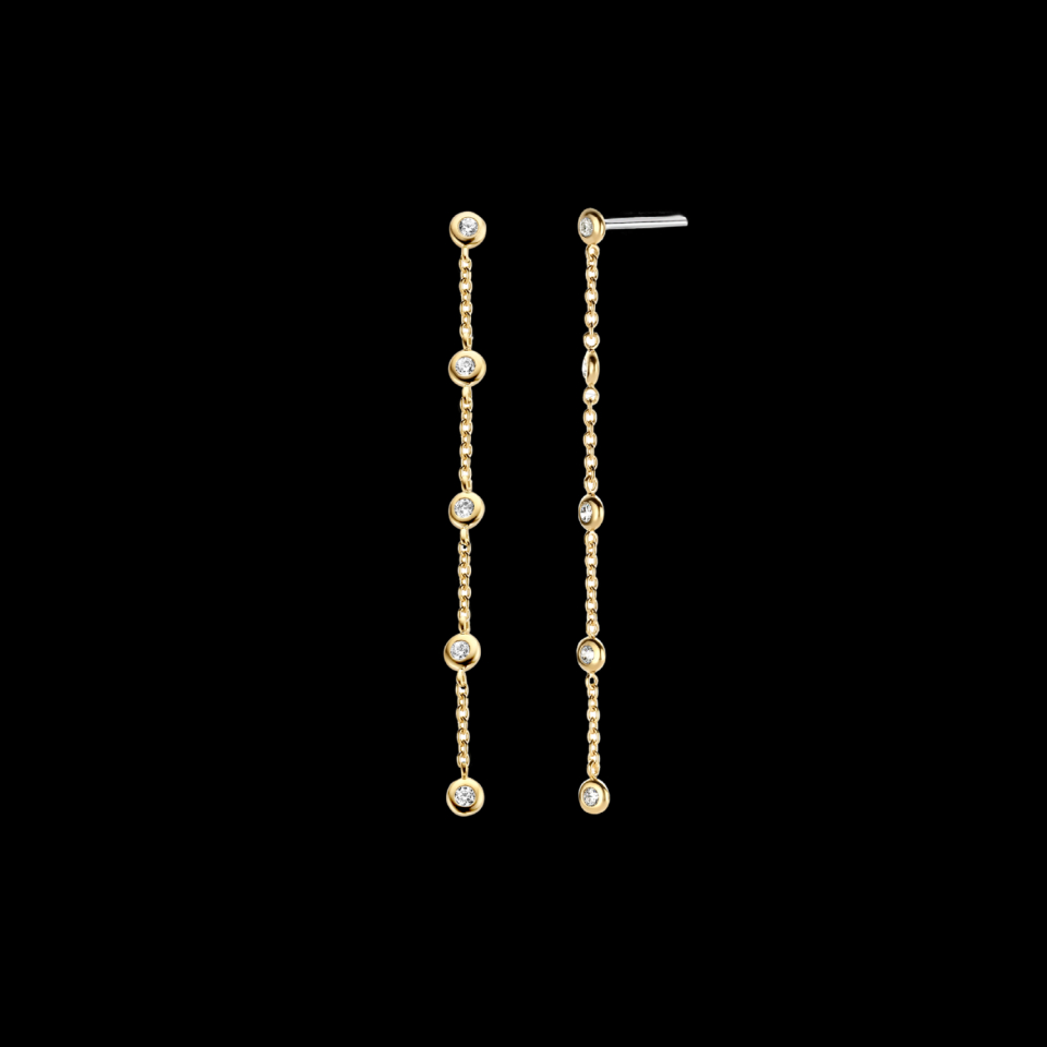 Boucles d'oreilles pour femme en argent 925, zircons - 7869ZY - Ti Sento Milano
