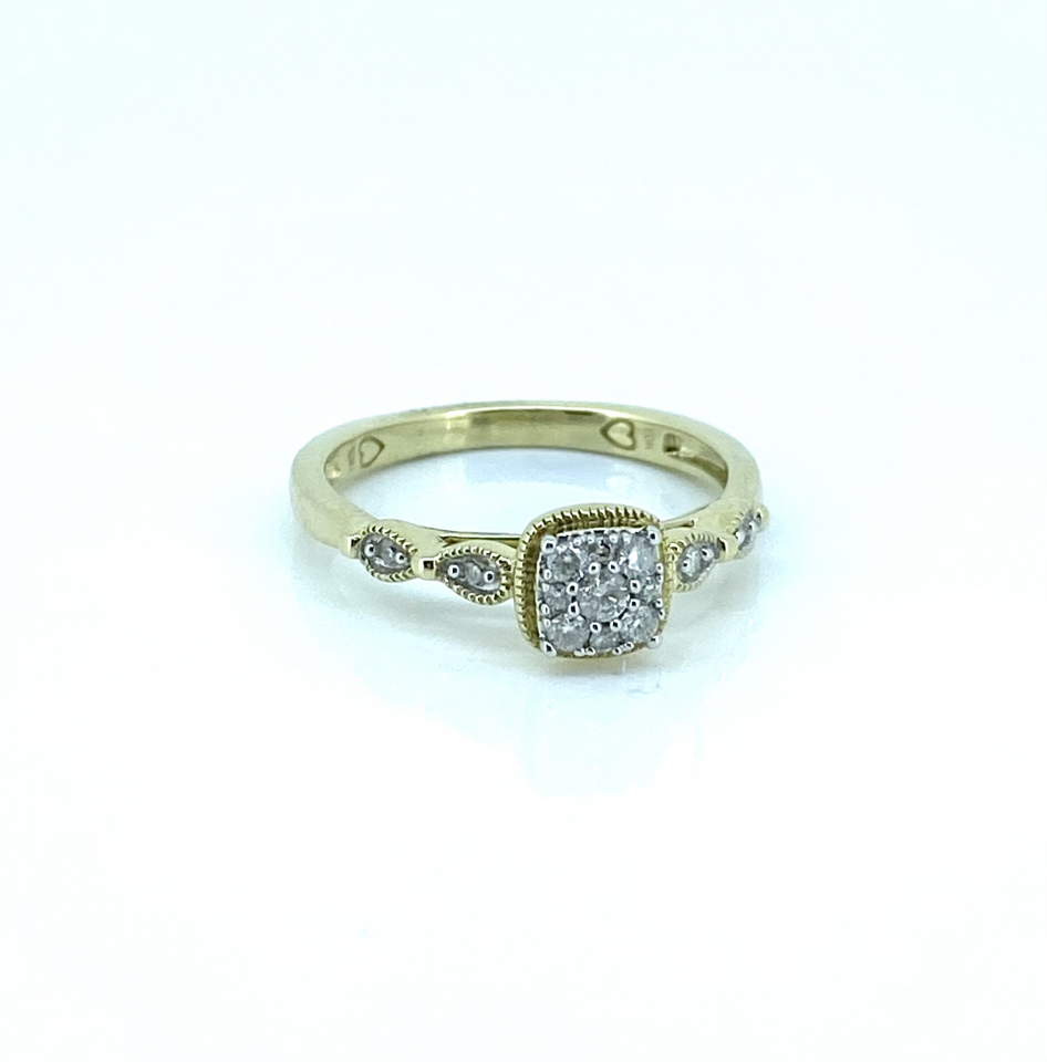Bague pour femme en or 10k, 0.16 carat de diamants - RP2532 - Ammar