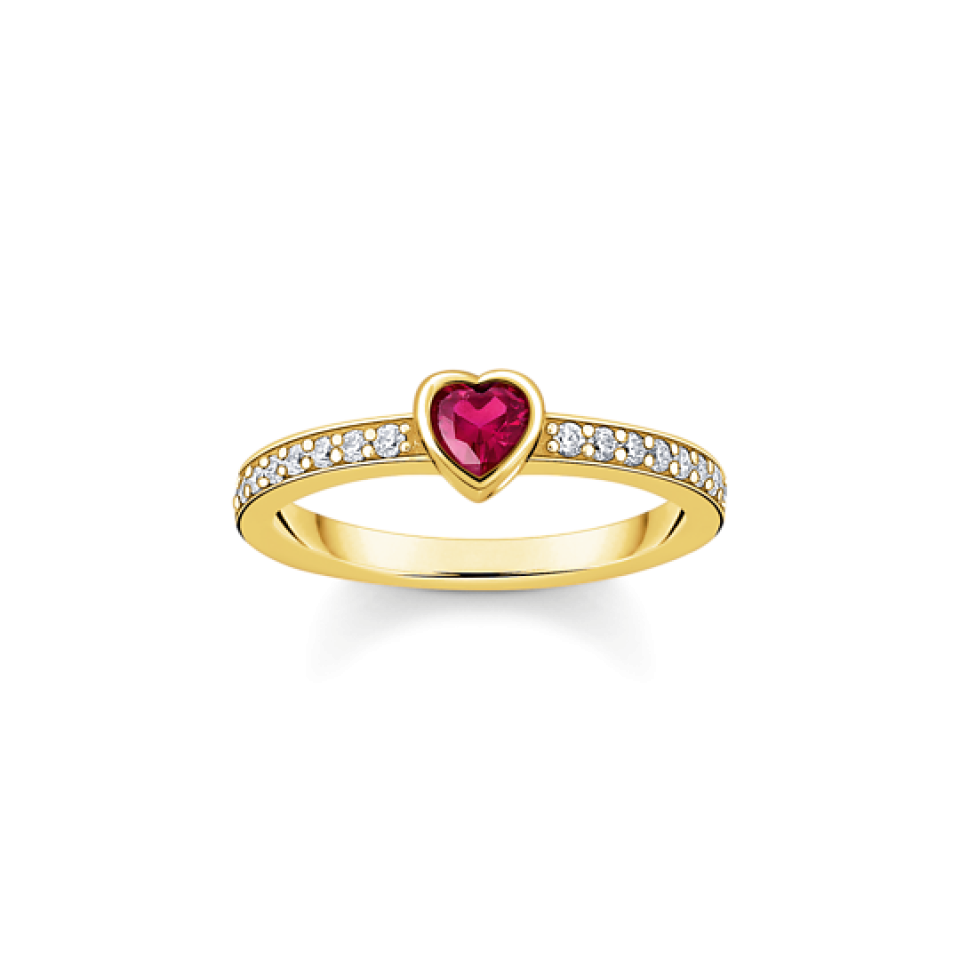 Bague pour femme en argent 925, cubic zirconium, coeur - TR2448-995-10-54 - Thomas Sabo