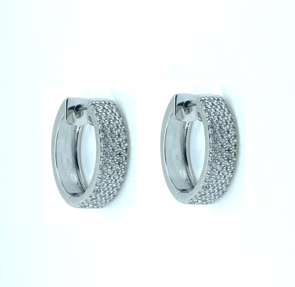 Boucles d'oreilles pour femme en argent 925, cubic zirconium - BO448-18 - Divers