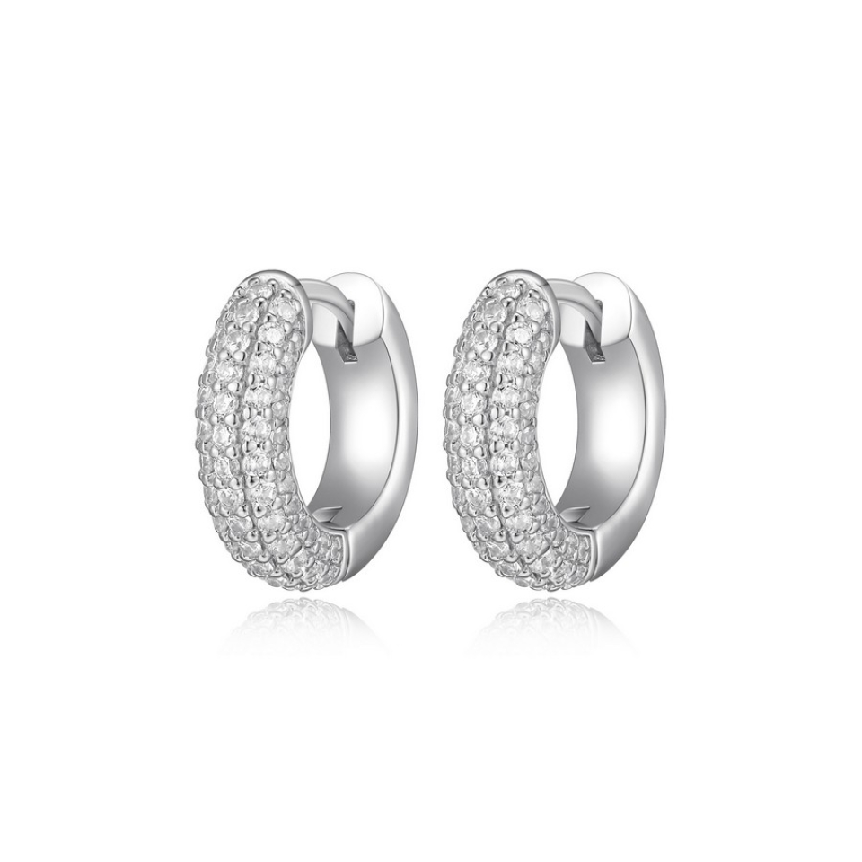 Boucles d'oreilles pour femme en argent 925, cubics zirconium - R2LCLS0027 - ELLE