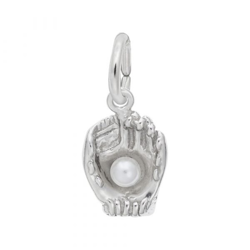 Pendentif en argent 925, gant de baseball avec perle - 10-0435-000 - Rembrandt Charms