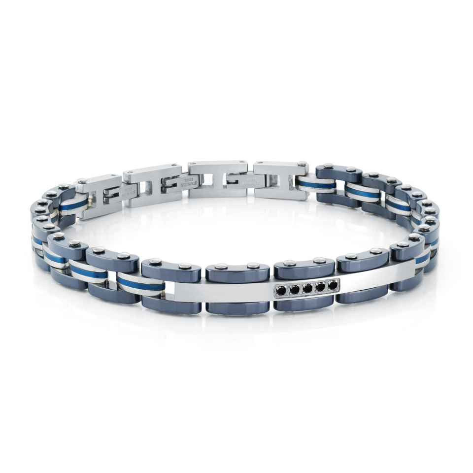 Bracelet pour homme en stainless, cubic zirconium