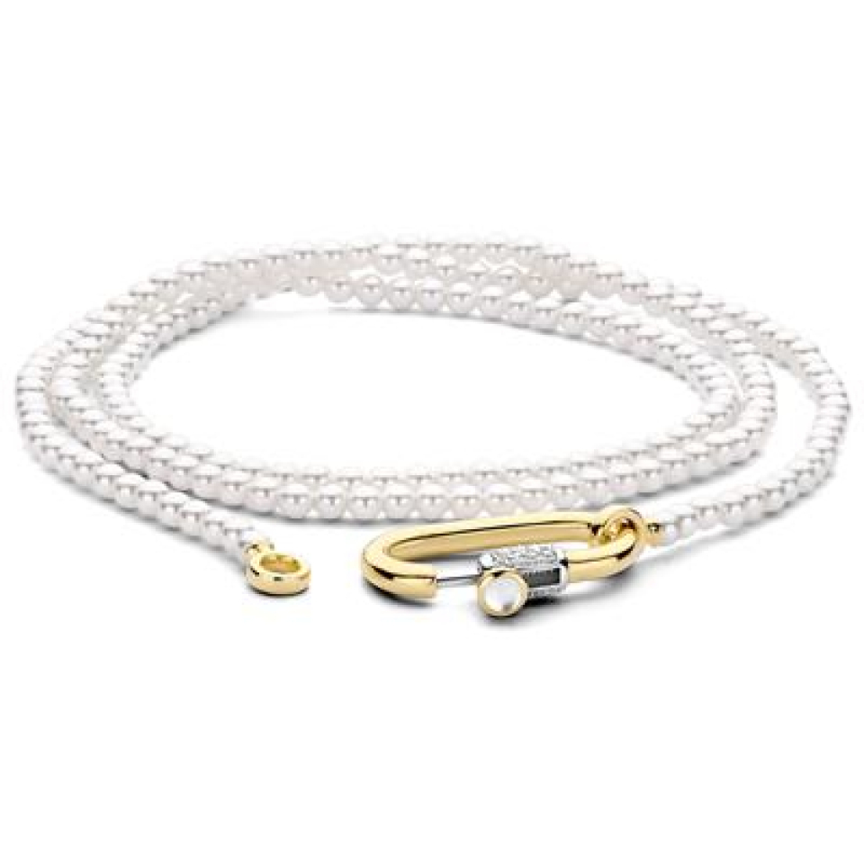Collier de perles pour femme en argent 925, zircons - 2976PW - Ti Sento Milano