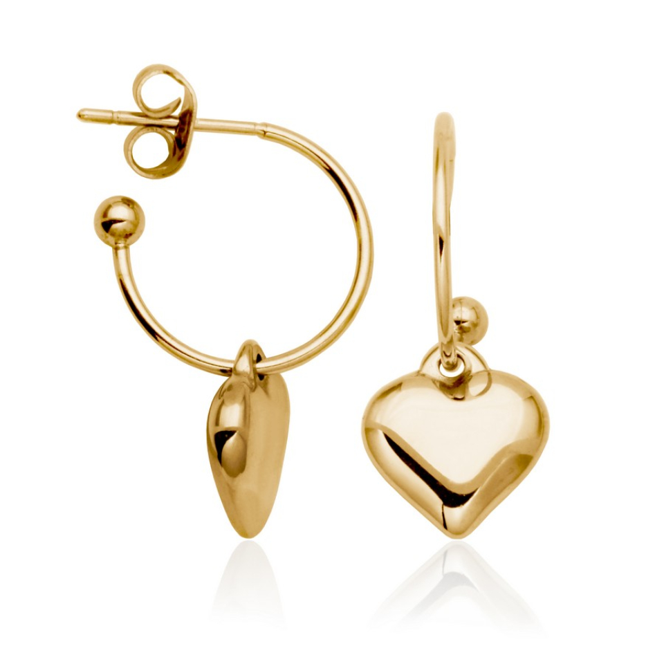 Boucles d'oreilles pour femme en stainless, coeurs