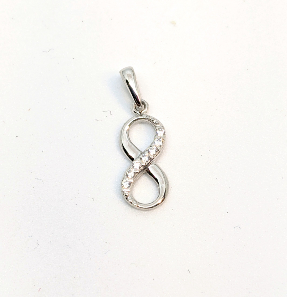 Pendantif pour femme en or 10K, infini, zircons - 4248W - RPM