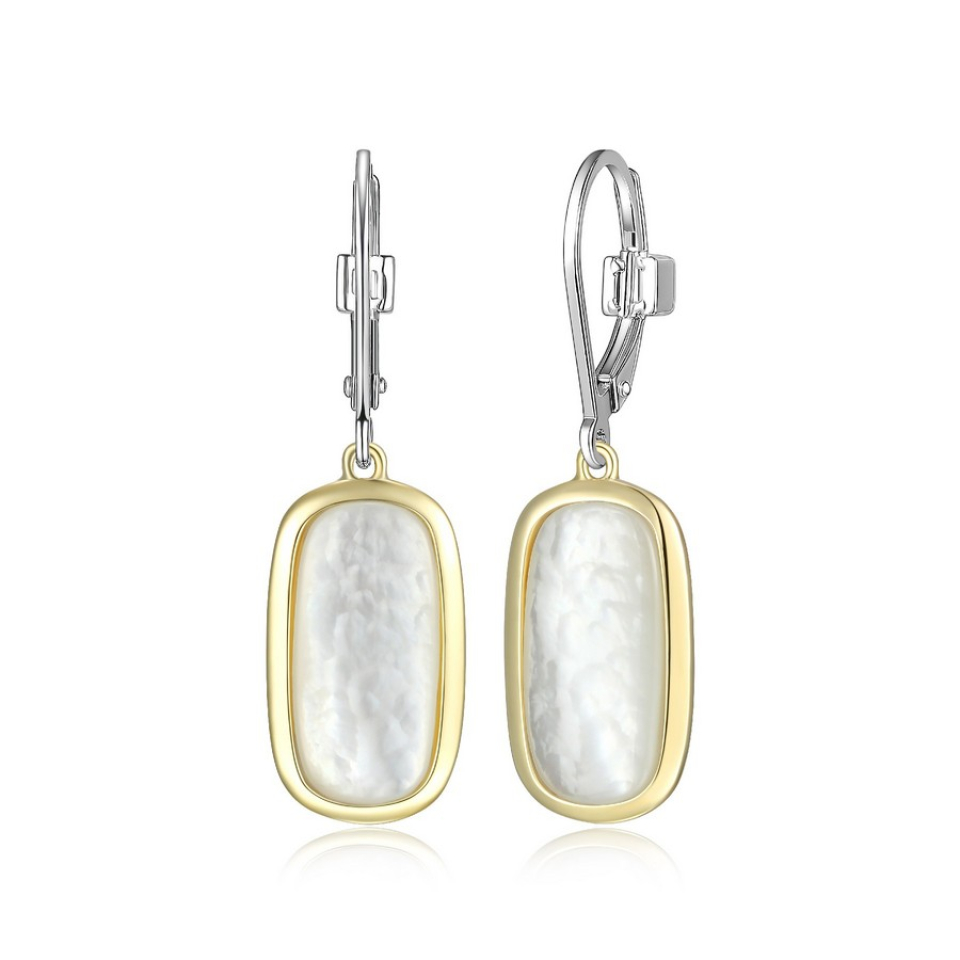 Boucles d'oreilles pour femme en argent 925, nacre de perle - 32LCRYA903 - ELLE