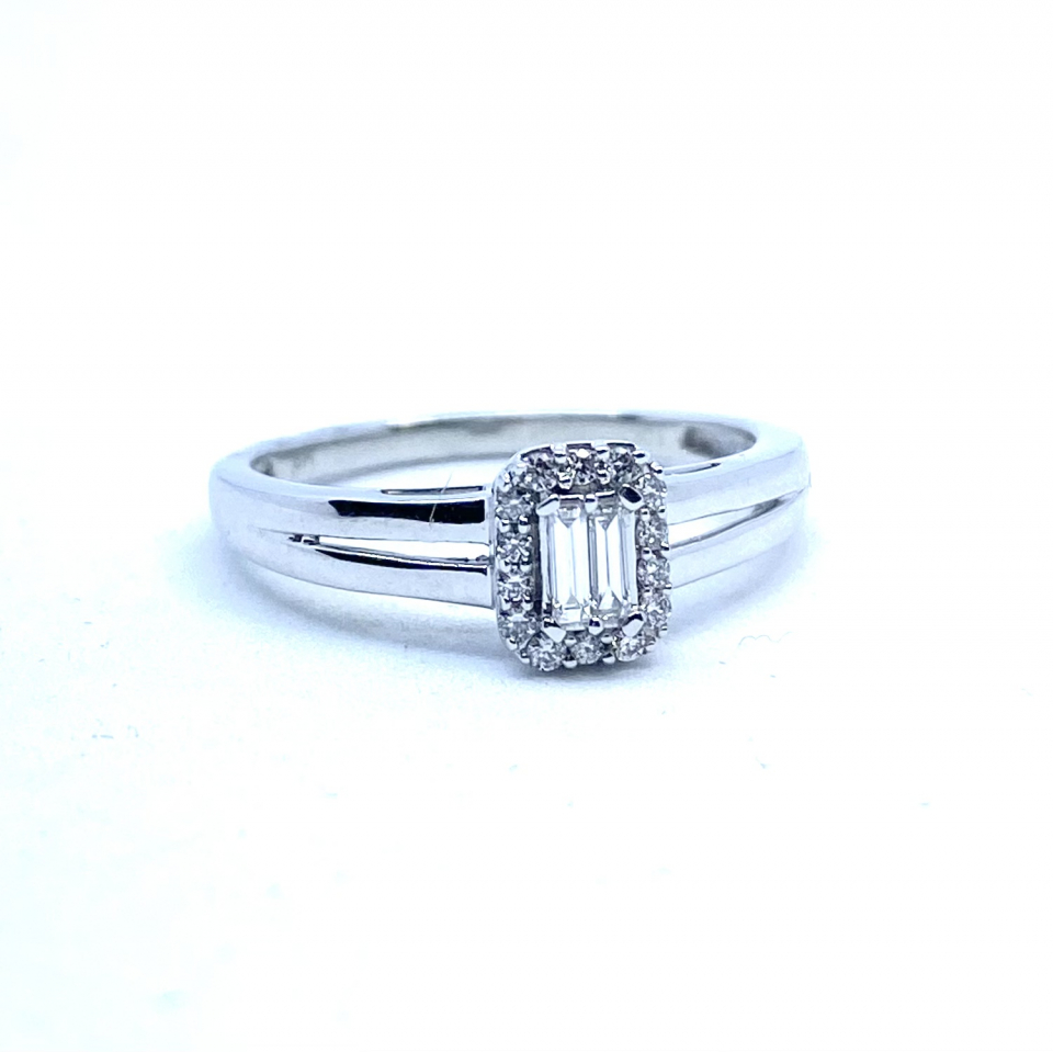Bague pour femme en or 10k, 16 diamants pour 0.15 carat - AMRRB-6442 - Ammar