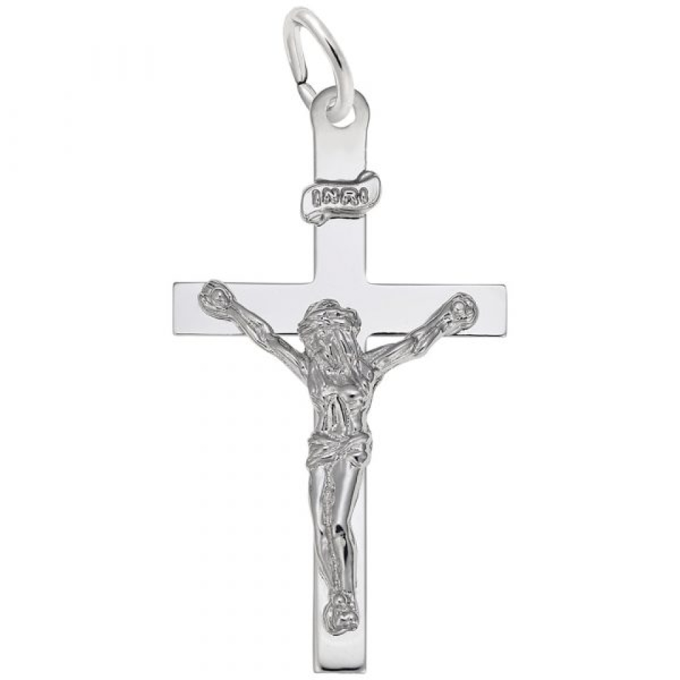 Pendentif en argent 925, croix avec jésus - 10-4938-000 - Rembrandt Charms