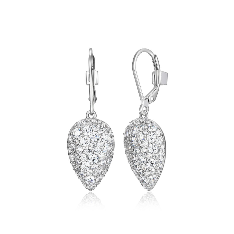 Boucles d'oreilles pour femme en argent 925, cubic zirconium - R2LCMT0003 - ELLE