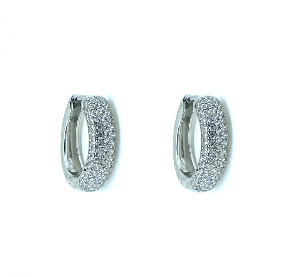 Boucles d'oreilles pour femme en argent 925, cubic zirconium - BO447-18 - Divers