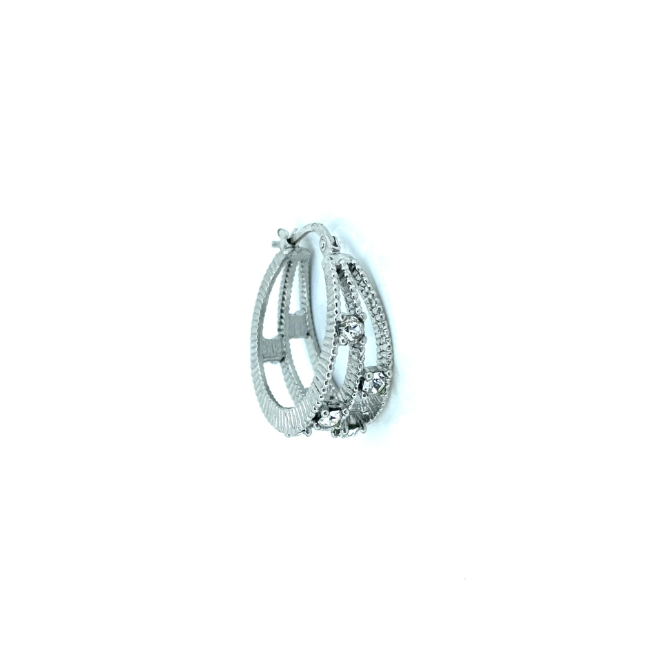 Boucles d'oreilles pour femme en argent 925, zircons