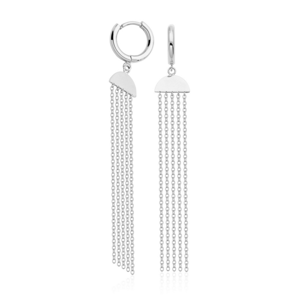Boucles d'oreilles pour femme en stainless, chainettes - T2XF420100 - Steelx