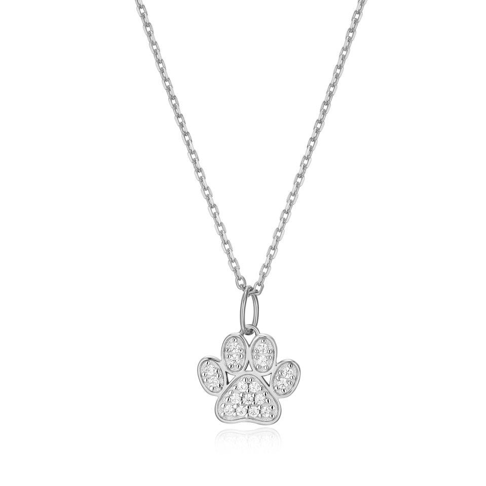 Pendentif pour femme en argent 925, 0.10 carat de diamants laboratoires, patte de chien - R3AWJGKHY0 - M by Monte Luna