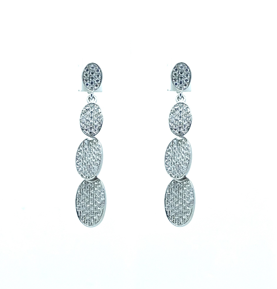 Boucles d'oreilles pour femme en argent 925, cubic zirconium - BO425 - Divers