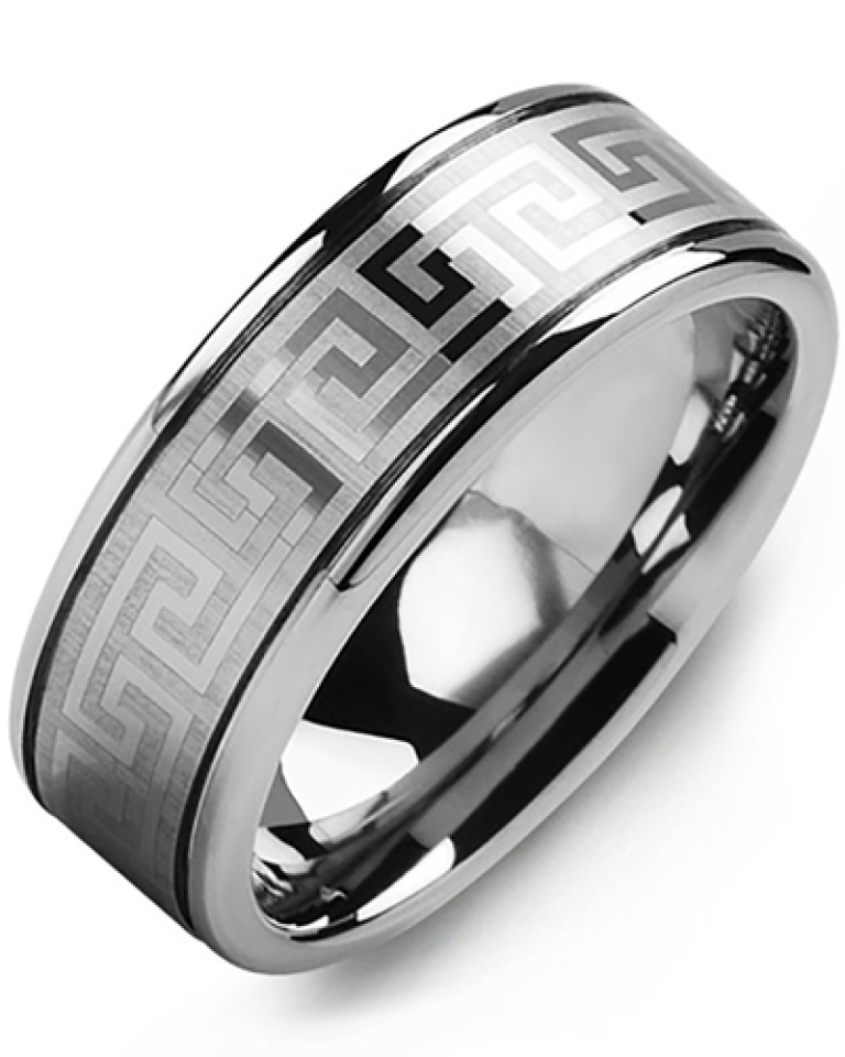 Bague pour homme en tungstène, versace - MGQ800TT - Madani
