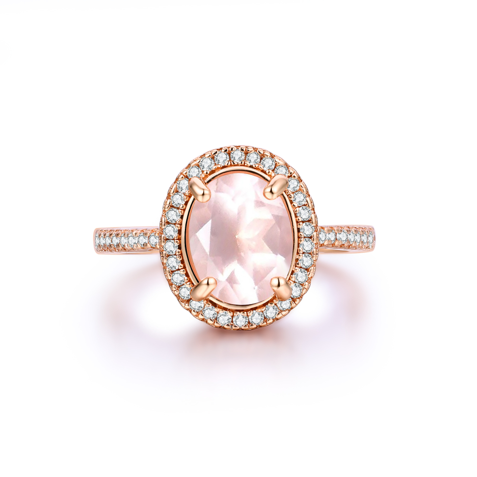 Bague pour femme en arget 925, quartz, cubic zirconium - AURELIE-R-6 - Pinkalie