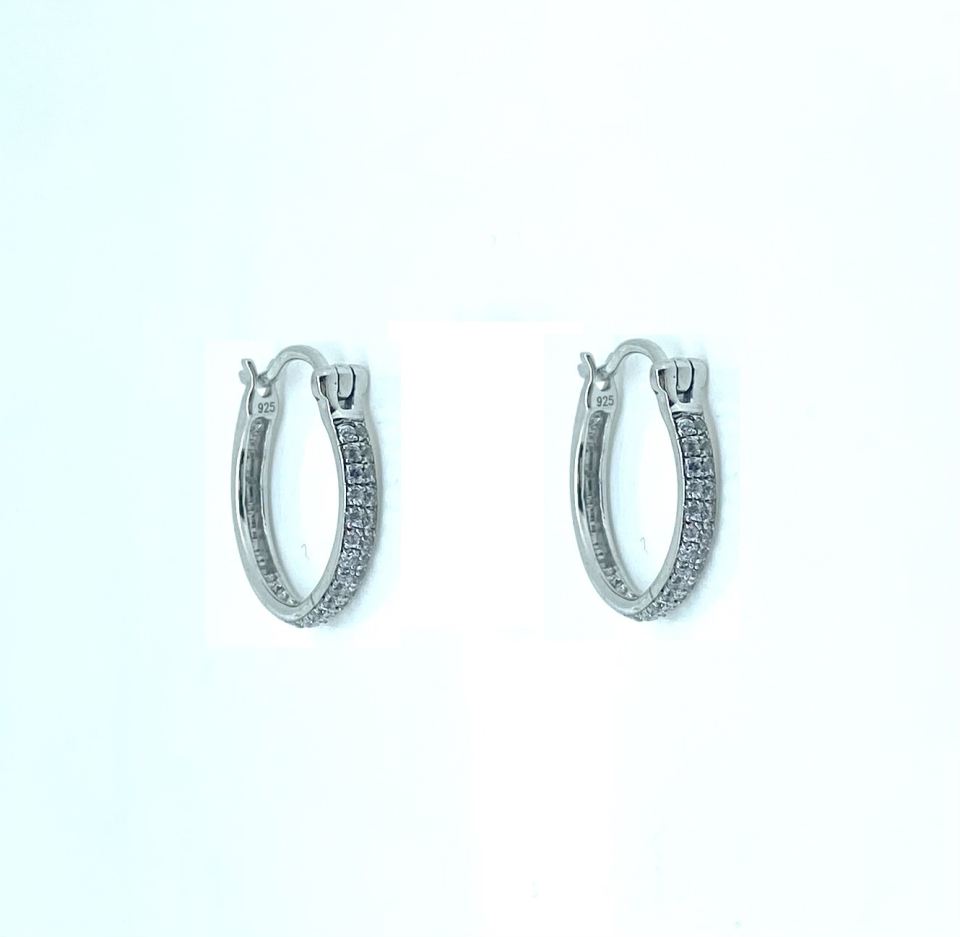 Boucles d'oreilles pour femme en argent 925, cubic zirconium - BO445 - Divers