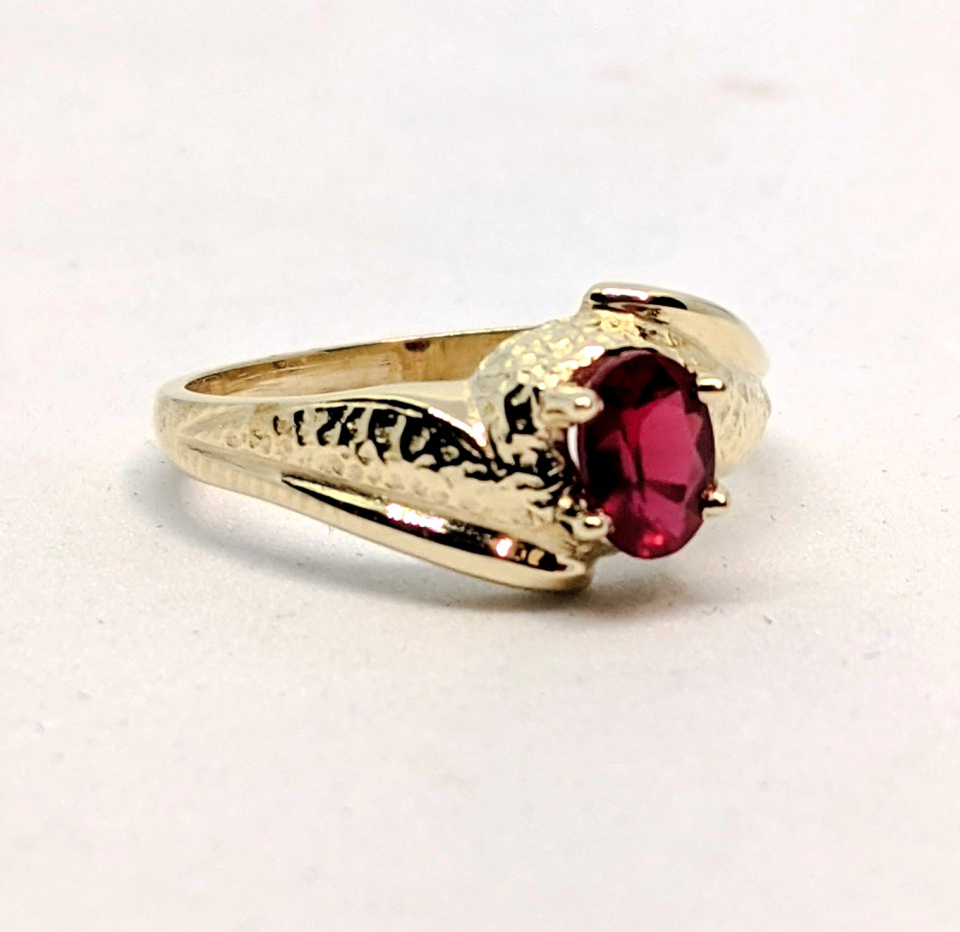 Bague or 10K, pierres de naissances ovale 6x4mm - BF110JAN - Fortier Design