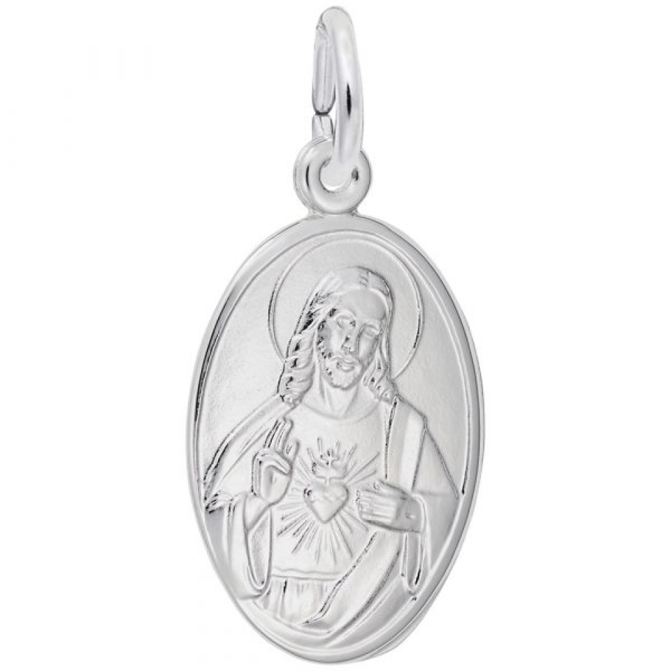 Pendentif en argent 925, médaillon coeur sacré - 10-3369-000 - Rembrandt Charms