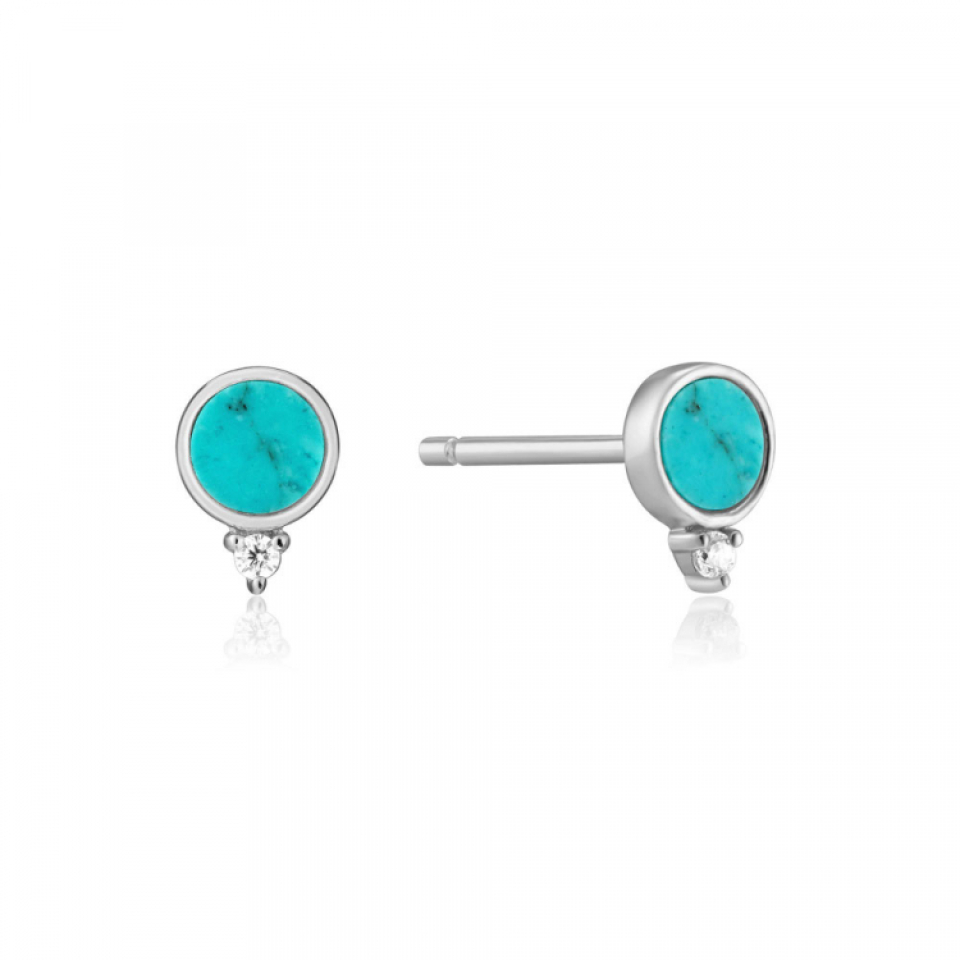 Boucle d'oreille argent 925, nacre de perle, stud - E022-01H - Ania Haie