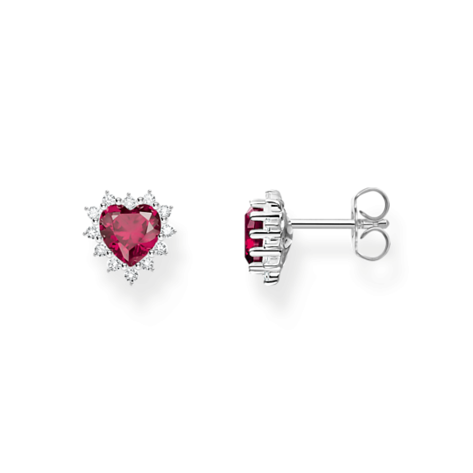 Boucles d'oreilles pour femme en argent 925, cubic zirconium, coeur - H2315-013-10 - Thomas Sabo
