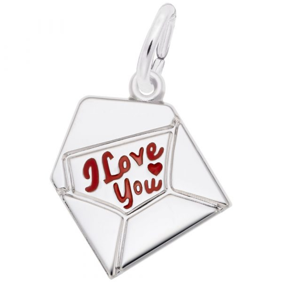 Pendentif en argent 925, lettre d'amour - 10-8347-000 - Rembrandt Charms