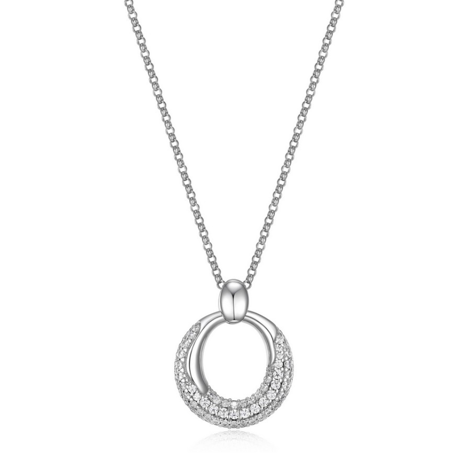Pendentif pour femme en argent 925, zircons - R0LBRP0046 - ELLE