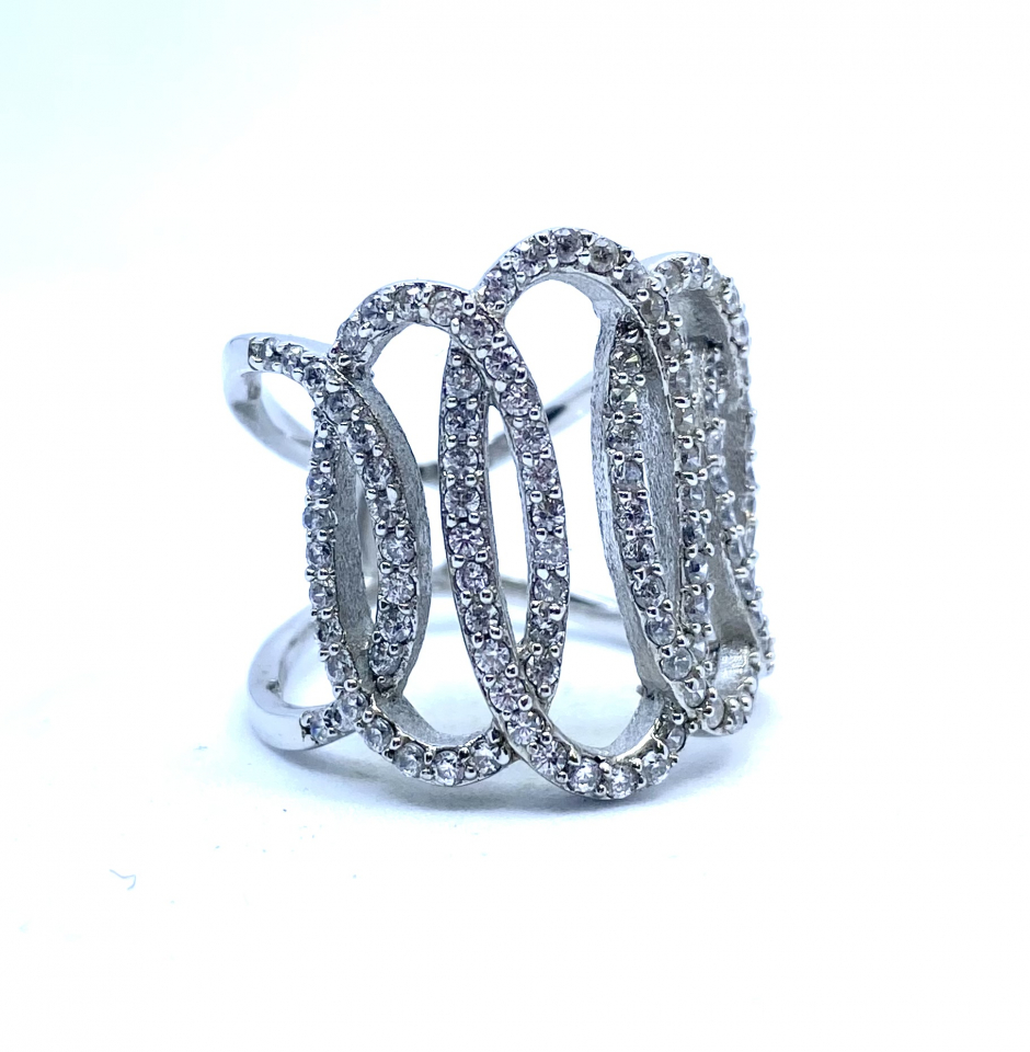 Bague pour femme en argent 925, zircons - ANDREW560-6 - Divers