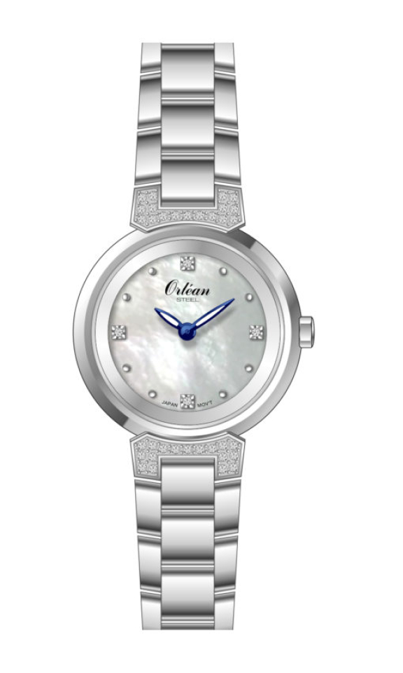 Montre pour femme en stainless, cubic zirconium, 3ATM