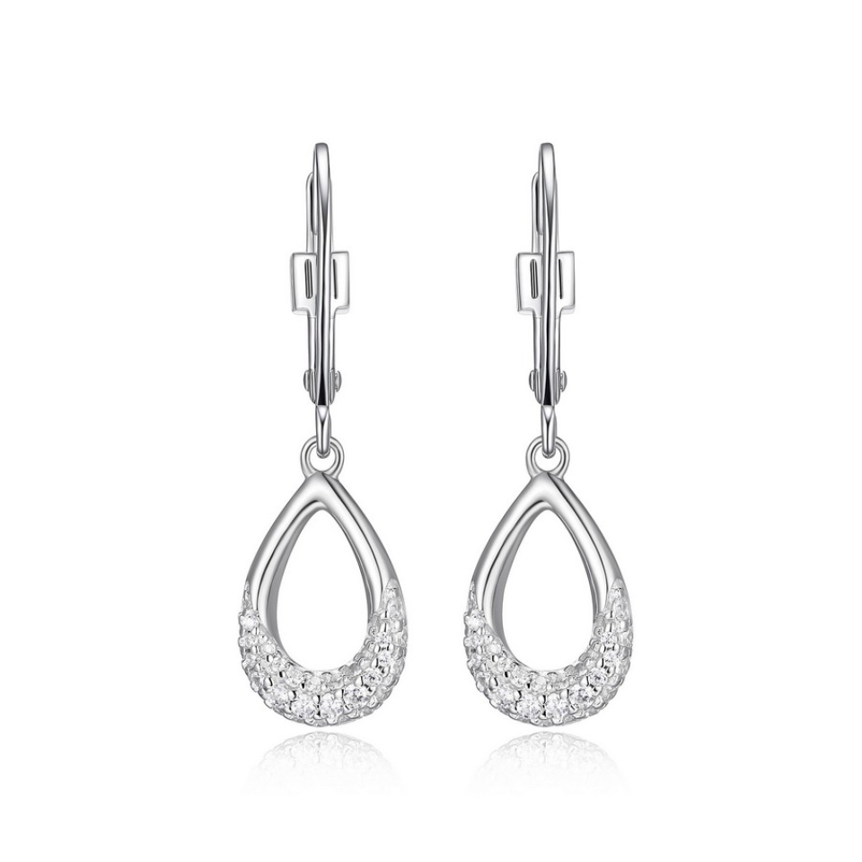 Boucles d'oreilles pour femme en argent 925, cubic zirconium - R2LCK5006G - ELLE