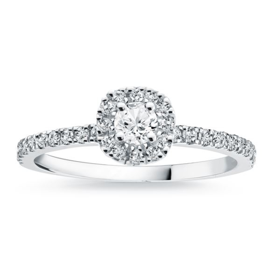 Bague pour femme en or 14k, 0.40 carat de diamants - FDC-455AW - MALO