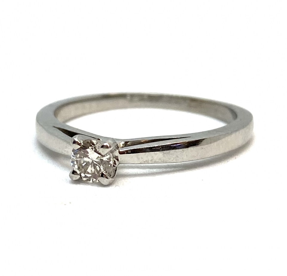 Bague solitaire pour femme en or 14K, 1 diamant pour 0.2 carat - BG0052 - MALO