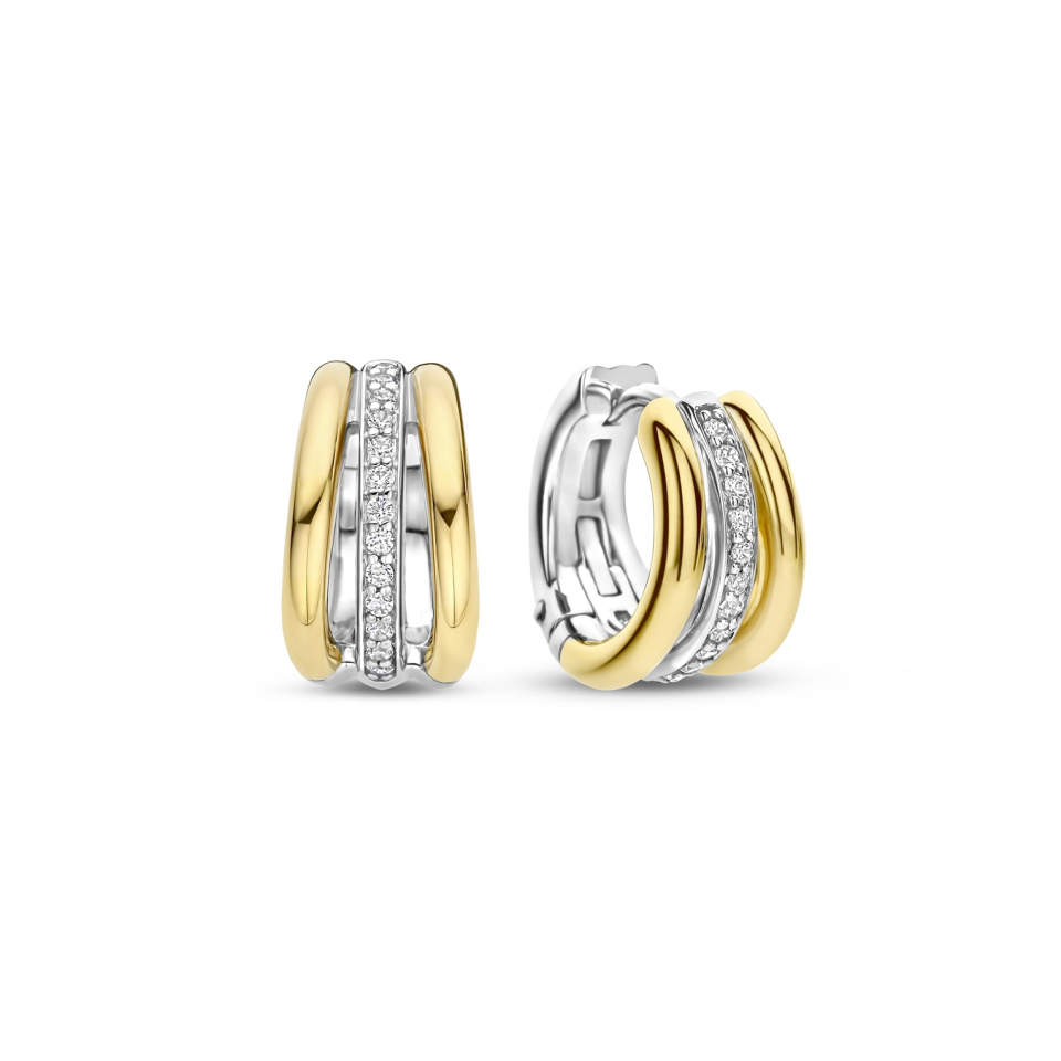 Boucles d'oreilles pour femme en argent 925, cubic zirconium - 78010ZY - Ti Sento Milano