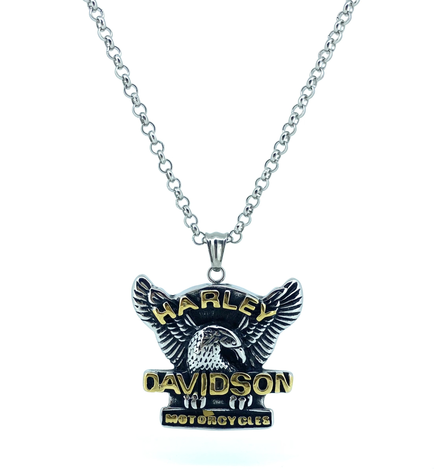 Pendentif pour homme en stainless, Harley Davidson - HARLEY02 - Nathalie Belanger