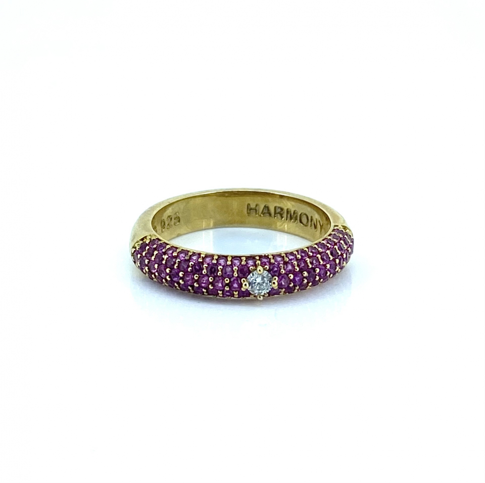 Bague pour femme en argent 925, zircons - HARMONY18 - Harmony