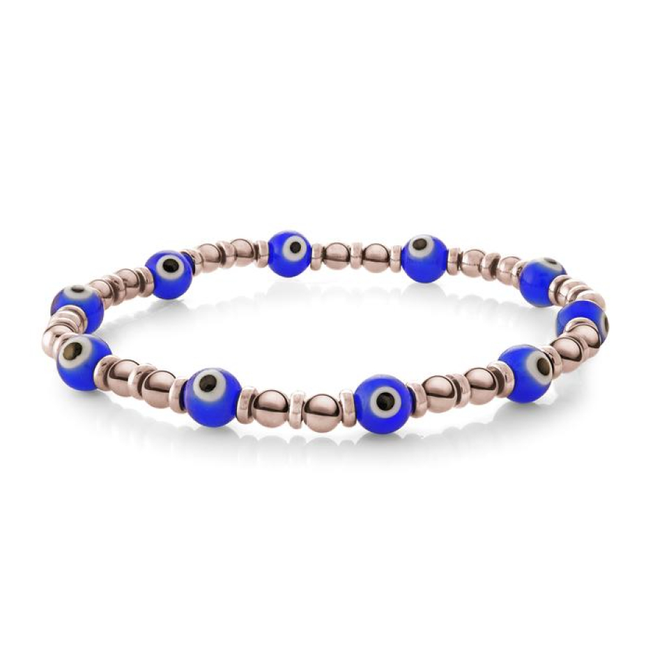 Bracelet élastique pour femme en stainless, boules - BB-246 - Italgem
