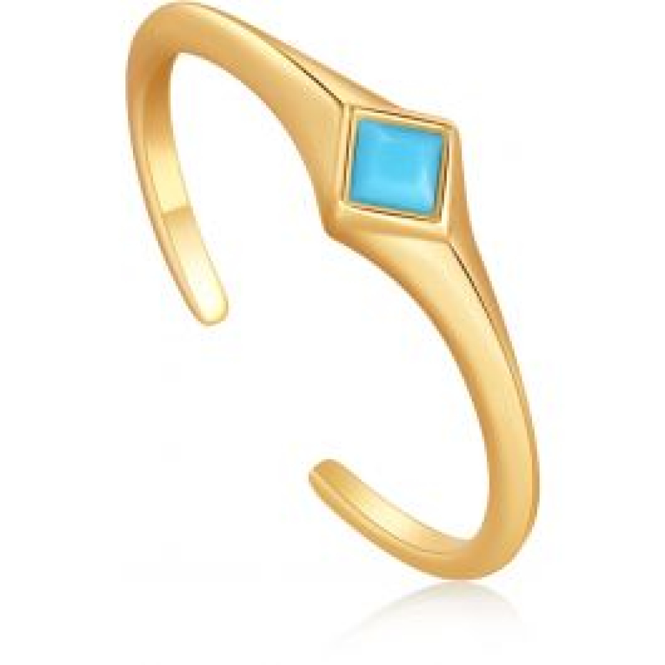 Bague ajustable pour femme en argent 925 - R033-02G - Ania Haie