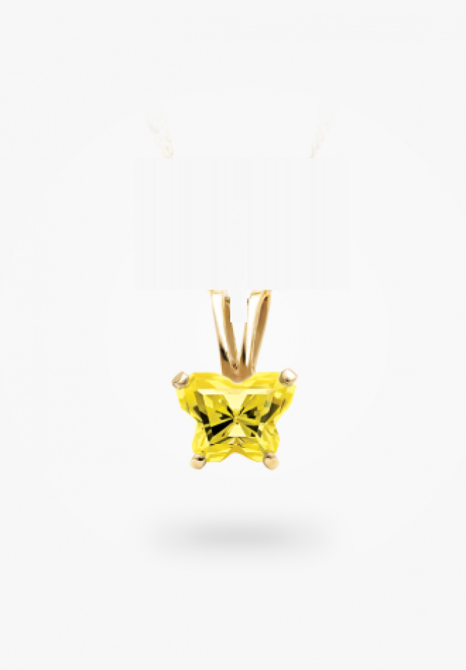 Pendentif pour enfant en or 10K, papillon, novembre - BP-NO-10+ - BFLY