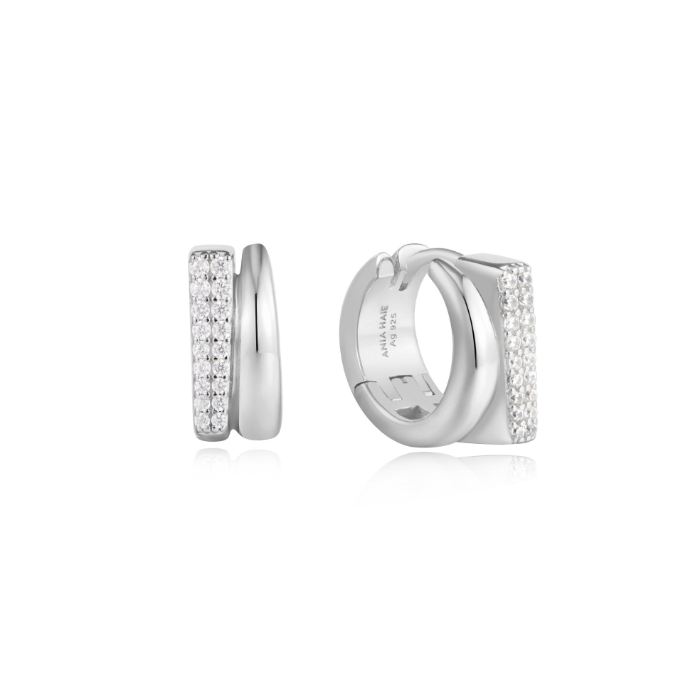 Boucles d'oreilles pour femme en argent 925, cubic zirconium - E051-04H - Ania Haie