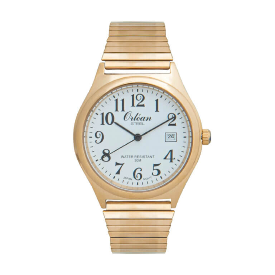 Montre pour homme en stainless, bracelet élastique, 3 ATM - ME3493 - Orléan