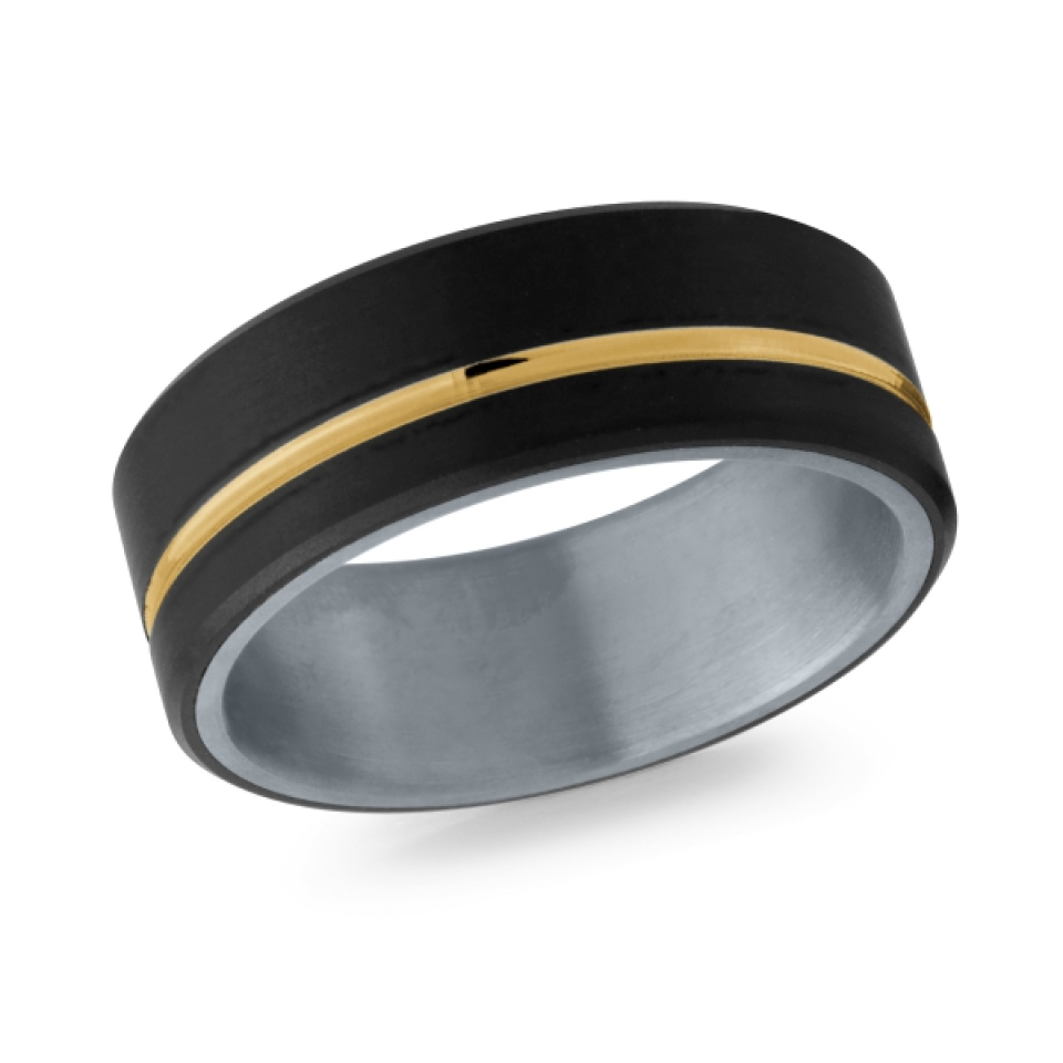 Jonc pour homme en or 14k et tantalum - MRDTS-045-8Y - MALO