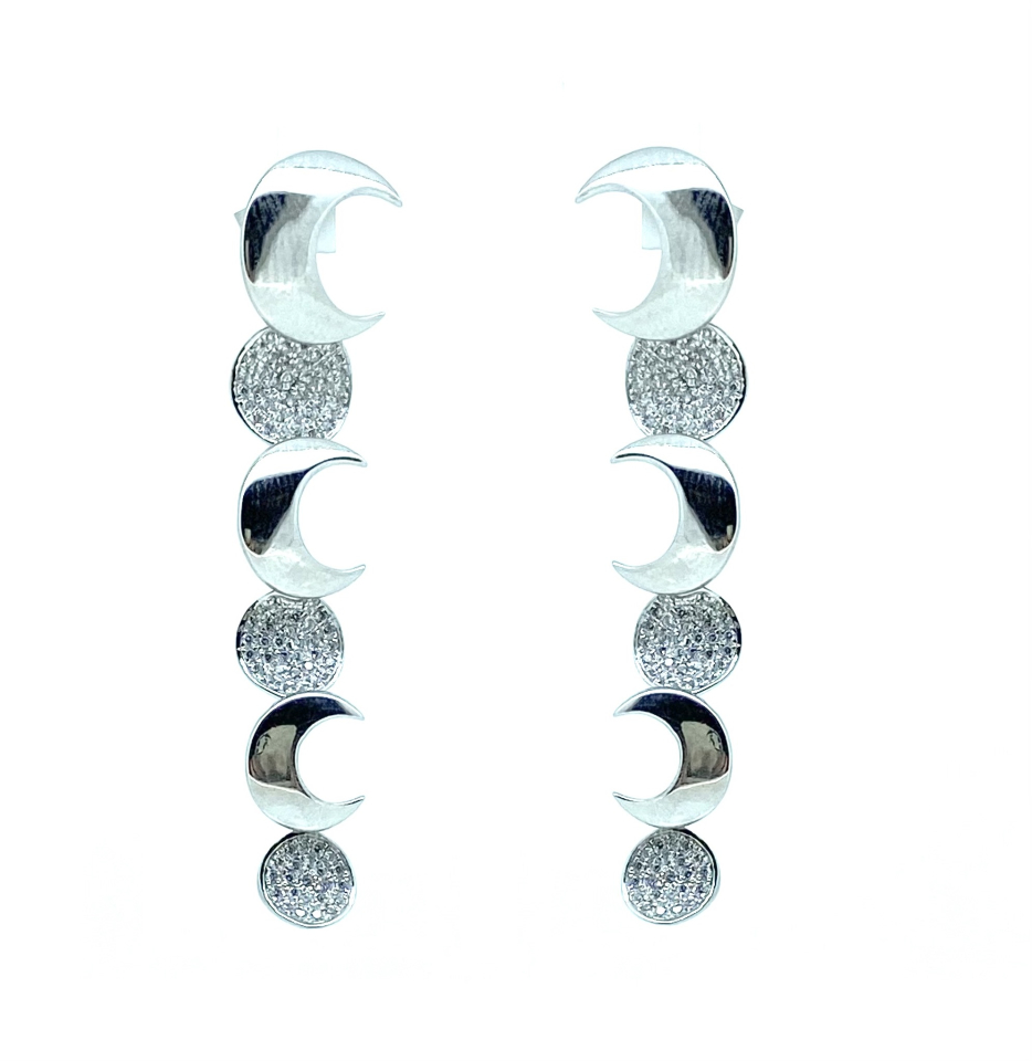 Boucles d'oreilles pour femme en argent 925, cubic zirconium - BO424 - Divers
